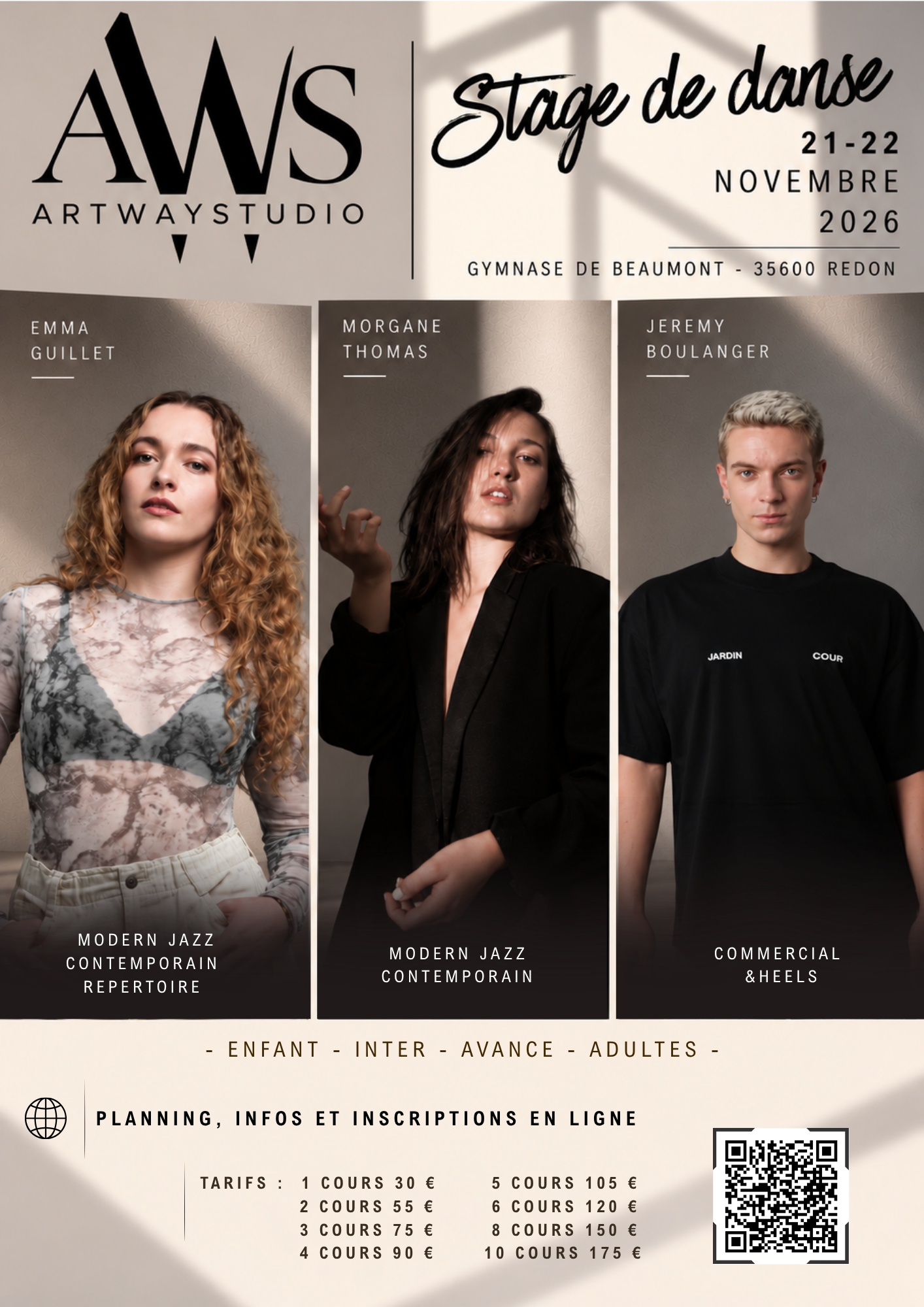 Affiche du Stage de danse ArtwayStudio — 21 et 22 novembre 2026